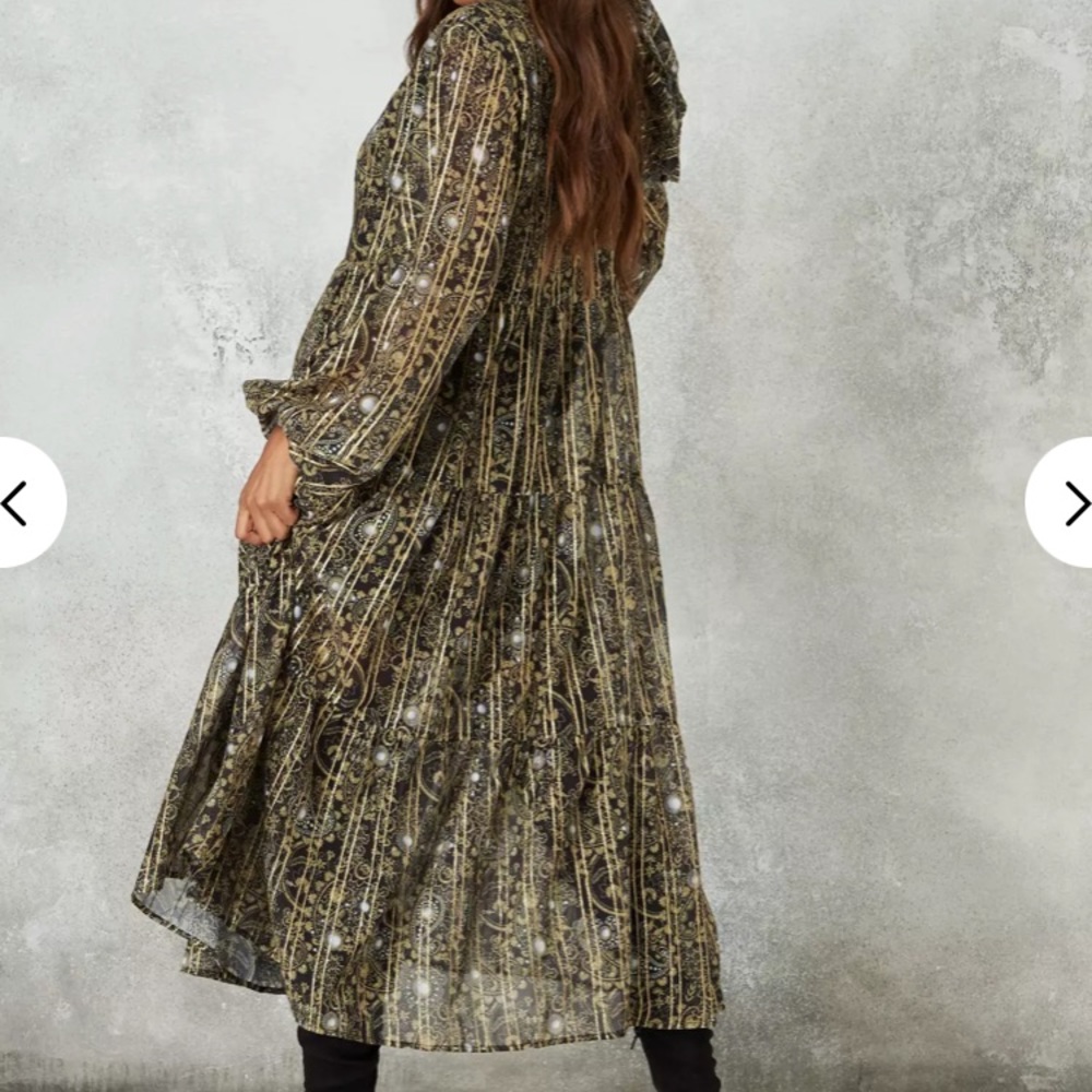 Missguided Olive Green Printed Maxi Dress - Picture 5 of 11